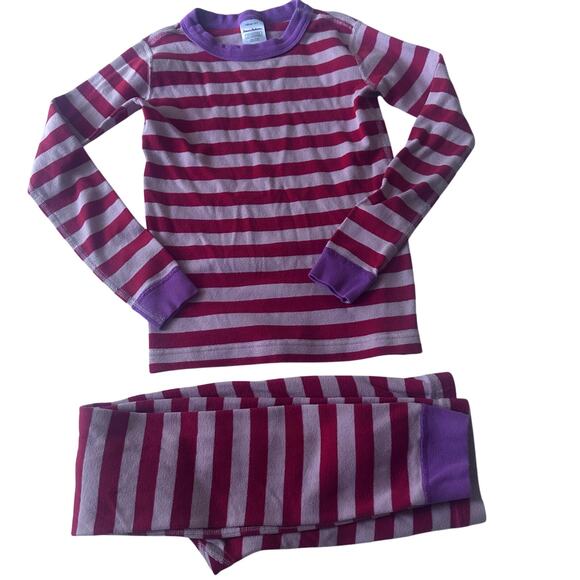 Hanna Andersson Red/Pink Striped Organic Cotton Pajamas - 8 - Picture 1 of 6